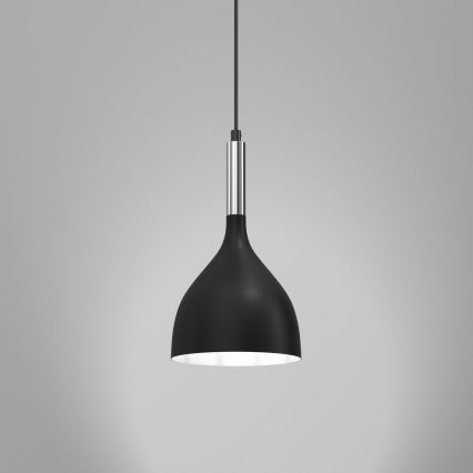 Hängeleuchte NOAK 1xE27/15W/230V schwarz/glänzendes Chrom