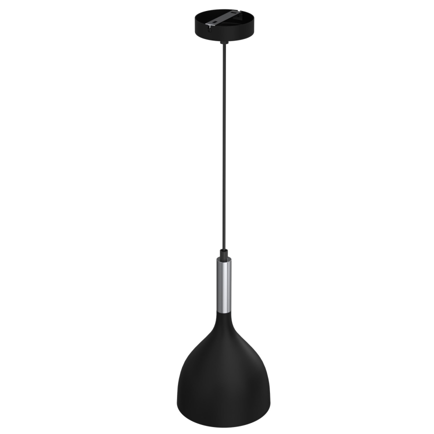 Hängeleuchte NOAK 1xE27/15W/230V schwarz/glänzendes Chrom