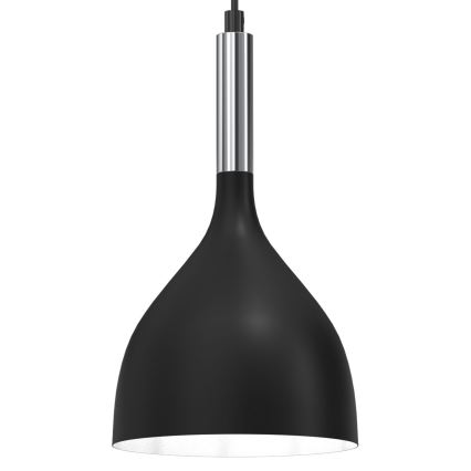 Hängeleuchte NOAK 1xE27/15W/230V schwarz/glänzendes Chrom