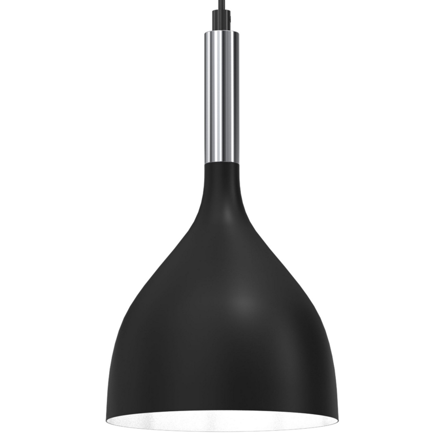 Hängeleuchte NOAK 1xE27/15W/230V schwarz/glänzendes Chrom