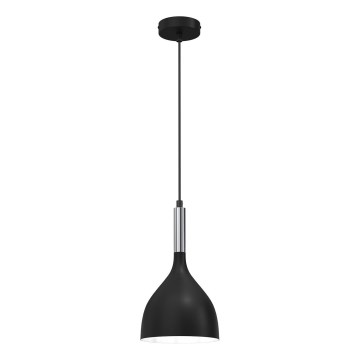 Hängeleuchte NOAK 1xE27/15W/230V schwarz/glänzendes Chrom