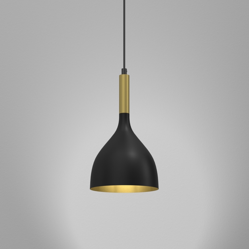 Hängeleuchte NOAK 1xE27/15W/230V schwarz/golden