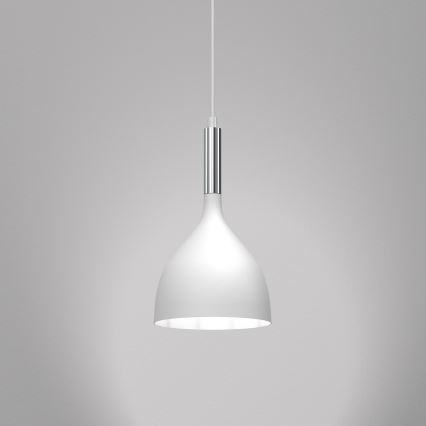 Hängeleuchte NOAK 1xE27/15W/230V weiß/glänzendes Chrom