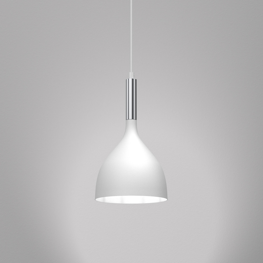 Hängeleuchte NOAK 1xE27/15W/230V weiß/glänzendes Chrom