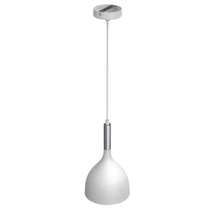 Hängeleuchte NOAK 1xE27/15W/230V weiß/glänzendes Chrom