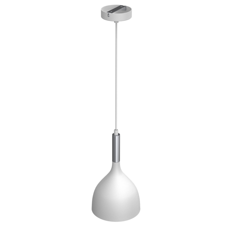 Hängeleuchte NOAK 1xE27/15W/230V weiß/glänzendes Chrom