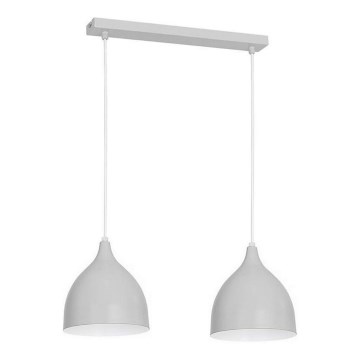Hängeleuchte NOAK 2xE27/15W/230V grau