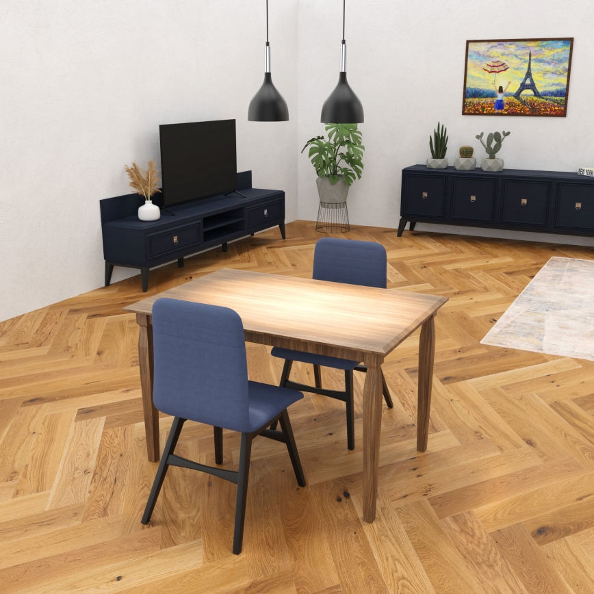 Hängeleuchte NOAK 2xE27/15W/230V schwarz/glänzendes Chrom