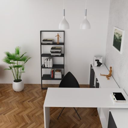 Hängeleuchte NOAK 2xE27/15W/230V weiß/glänzendes Chrom