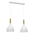 Hängeleuchte NOAK 2xE27/15W/230V weiß/golden