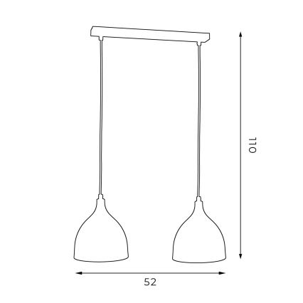 Hängeleuchte NOAK 2xE27/15W/230V weiß