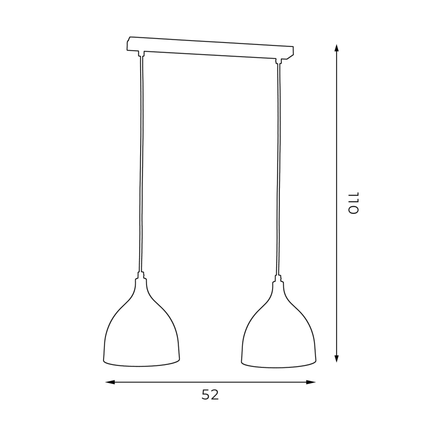 Hängeleuchte NOAK 2xE27/15W/230V weiß
