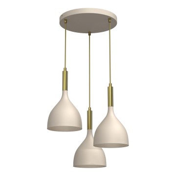 Hängeleuchte NOAK 3xE27/15W/230V beige/golden