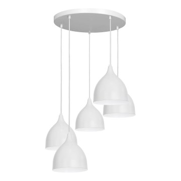 Hängeleuchte NOAK 5xE27/15W/230V grau