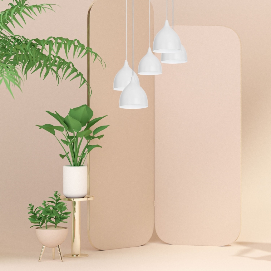 Hängeleuchte NOAK 5xE27/15W/230V grau