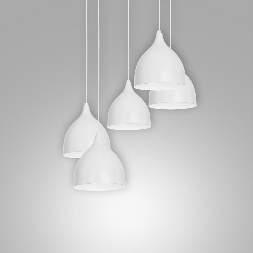 Hängeleuchte NOAK 5xE27/15W/230V grau