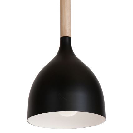 Hängeleuchte NOAK WOOD 1xE27/15W/230V schwarz/Buche