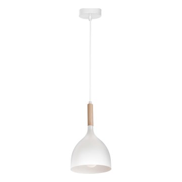 Hängeleuchte NOAK WOOD 1xE27/15W/230V weiß/Buche
