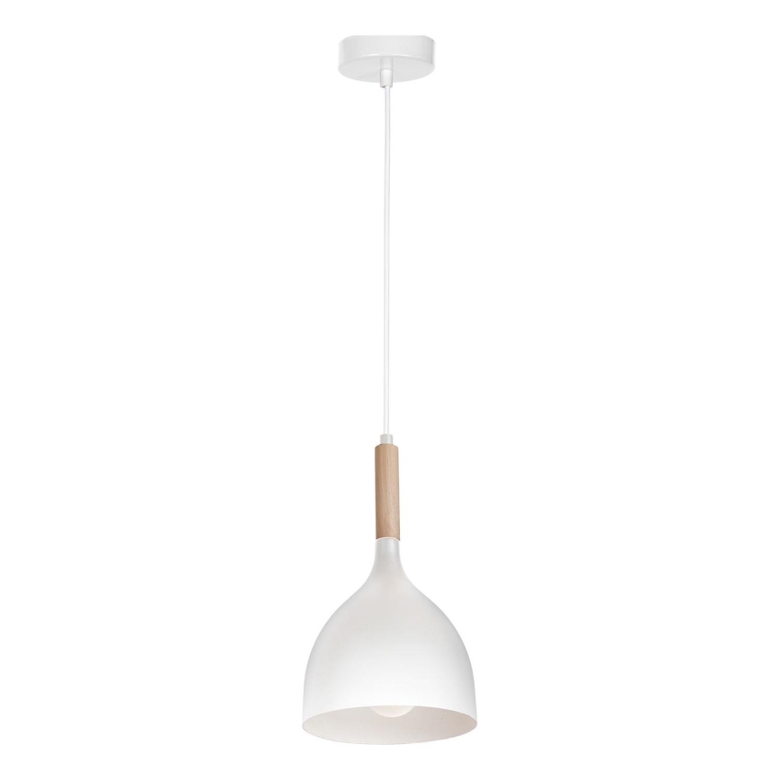 Hängeleuchte NOAK WOOD 1xE27/15W/230V weiß/Buche