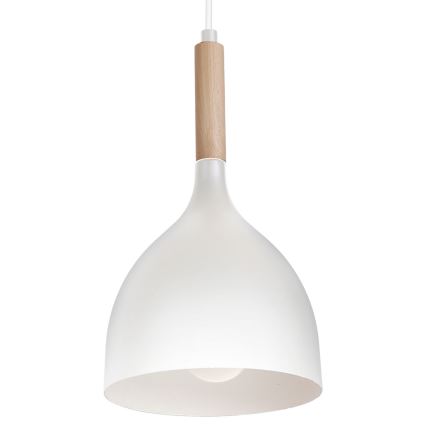 Hängeleuchte NOAK WOOD 1xE27/15W/230V weiß/Buche