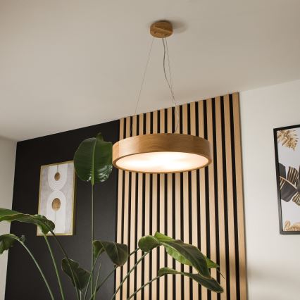 Hängeleuchte OAK 3xE27/60W/230V Eiche ø 47,5 cm