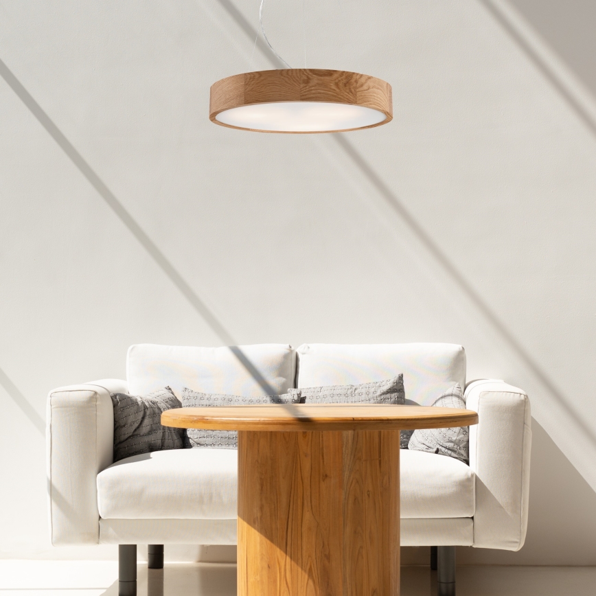 Hängeleuchte OAK 3xE27/60W/230V Eiche ø 47,5 cm