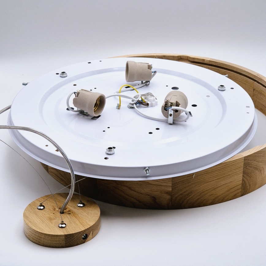 Hängeleuchte OAK 3xE27/60W/230V Eiche ø 47,5 cm