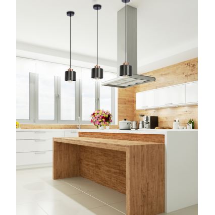 Hängeleuchte OLENA 1xE27/60W/230V schwarz