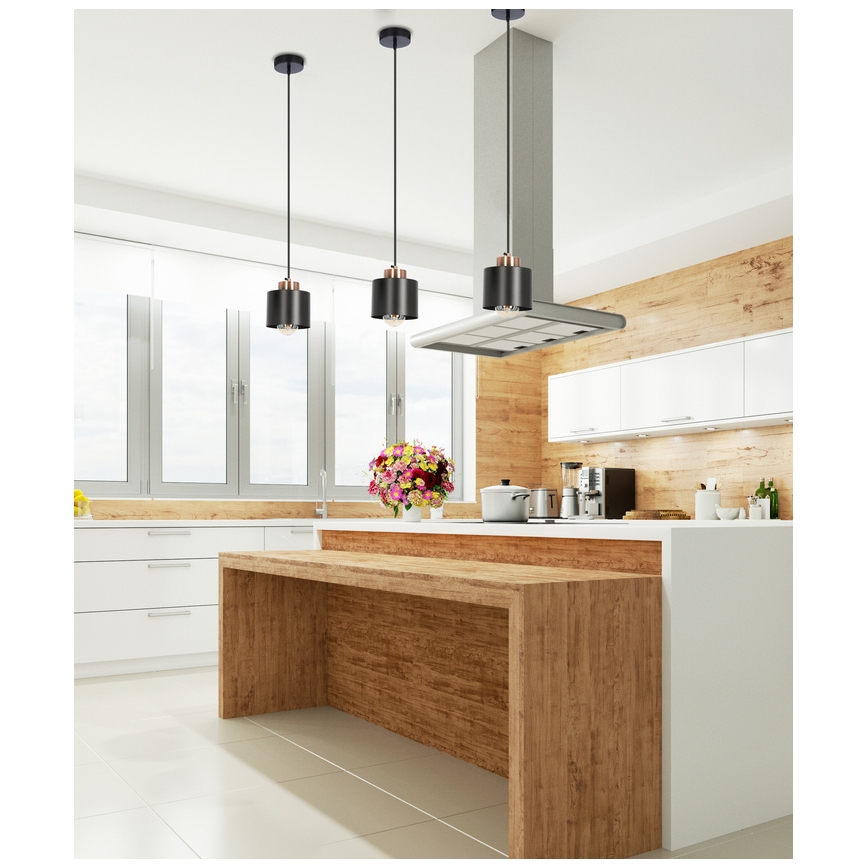 Hängeleuchte OLENA 1xE27/60W/230V schwarz