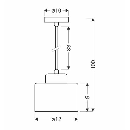 Hängeleuchte OLENA 1xE27/60W/230V schwarz