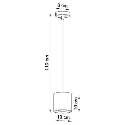 Hängeleuchte ORBIS 1 1xGU10/40W/230V weiß