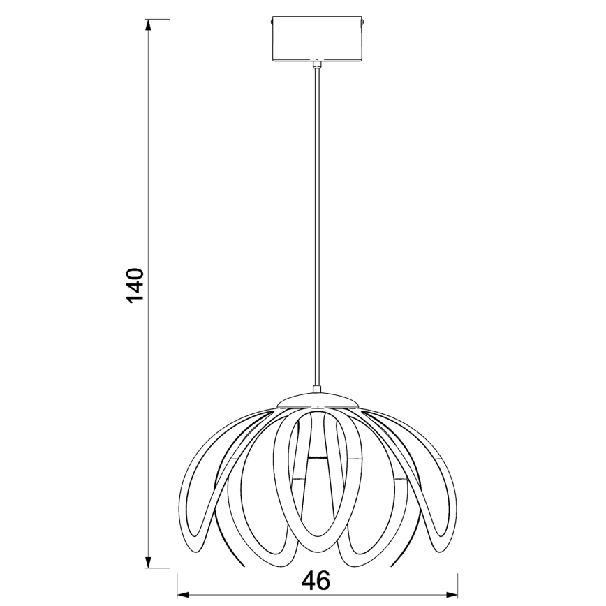 Hängeleuchte ORCHID 1xE27/60W/230V schwarz