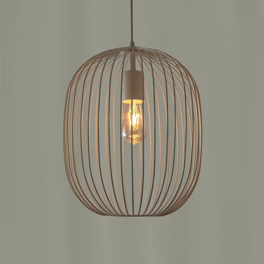 Hängeleuchte OVELLA 1xE27/15W/230V Ø 34 cm cremefarben