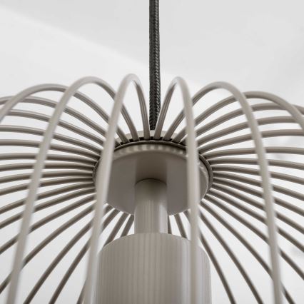 Hängeleuchte OVELLA an Kabel, 1xE27/15W/230V, Ø 34 cm, beige