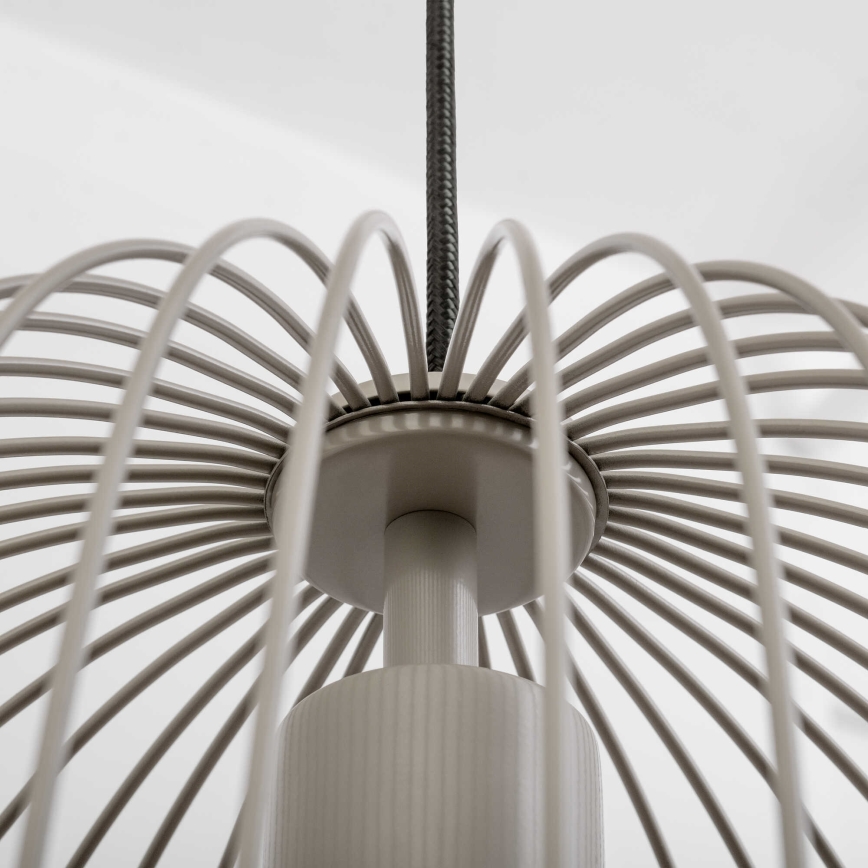 Hängeleuchte OVELLA an Kabel, 1xE27/15W/230V, Ø 34 cm, beige