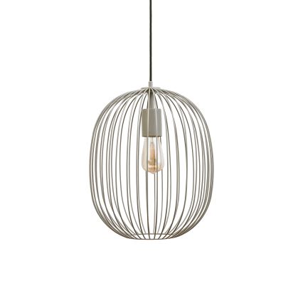 Hängeleuchte OVELLA an Kabel, 1xE27/15W/230V, Ø 34 cm, beige