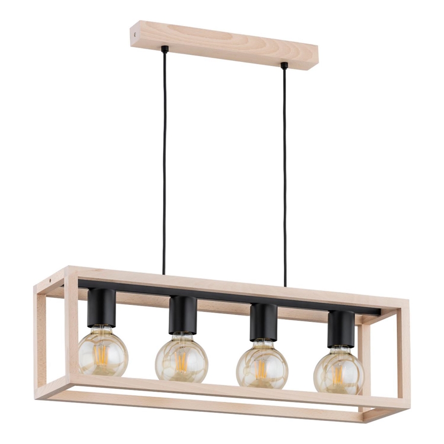 Hängeleuchte PAKO 4xE27/15W/230V beige