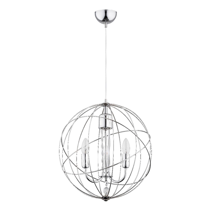 Hängeleuchte PIKO 3xE14/10W/230V glänzendes Chrom