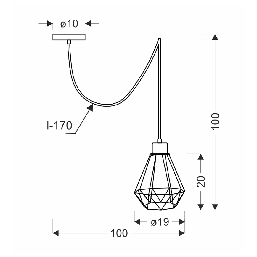 Hängeleuchte PRIMO 1xE27/60W/230V Spinne