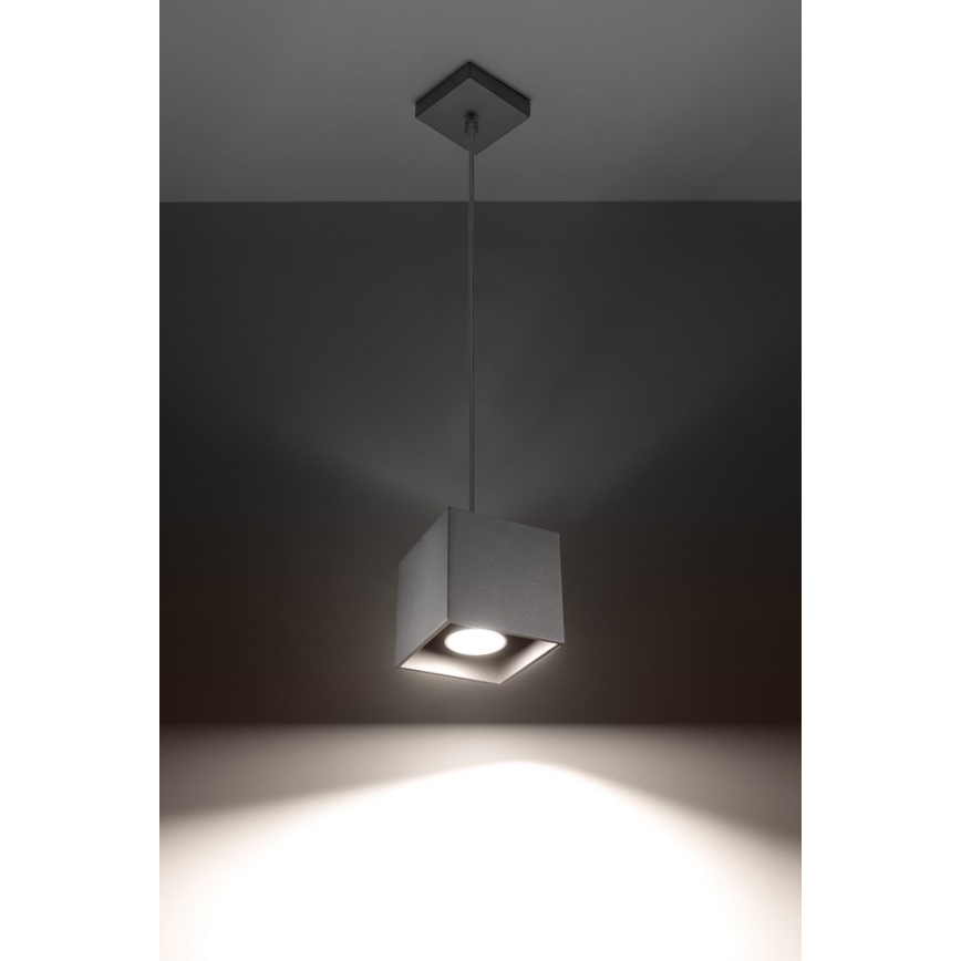 Hängeleuchte QUAD 1 1xGU10/40W/230V grau