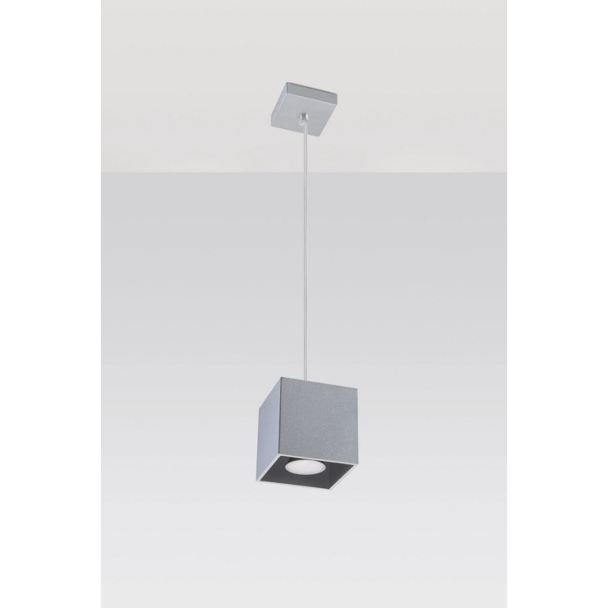 Hängeleuchte QUAD 1 1xGU10/40W/230V grau