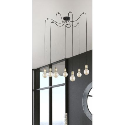 Hängeleuchte QUALLE 5xE27/60W/230V Spinne