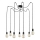 Hängeleuchte QUALLE 7xE27/60W/230V Spinne