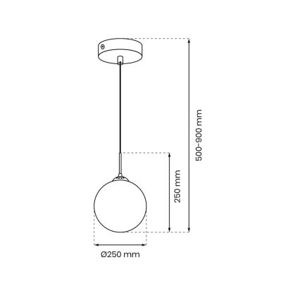 Hängeleuchte REFLEX 1xE27/60W/230V d. 25 cm