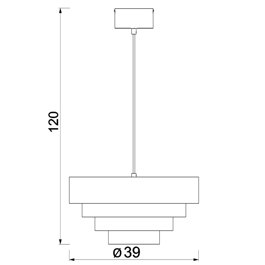 Hängeleuchte RINGS 1xE27/15W/230V grau