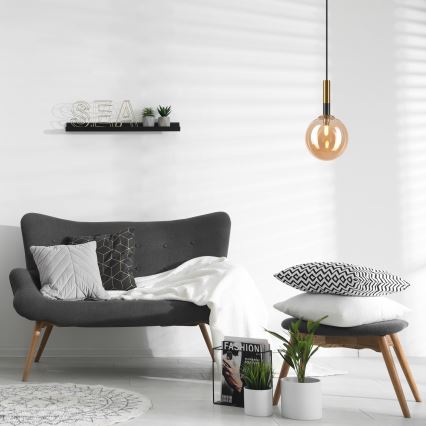 Hängeleuchte ROLLO 1xG9/5W/230V golden/rauchig beige