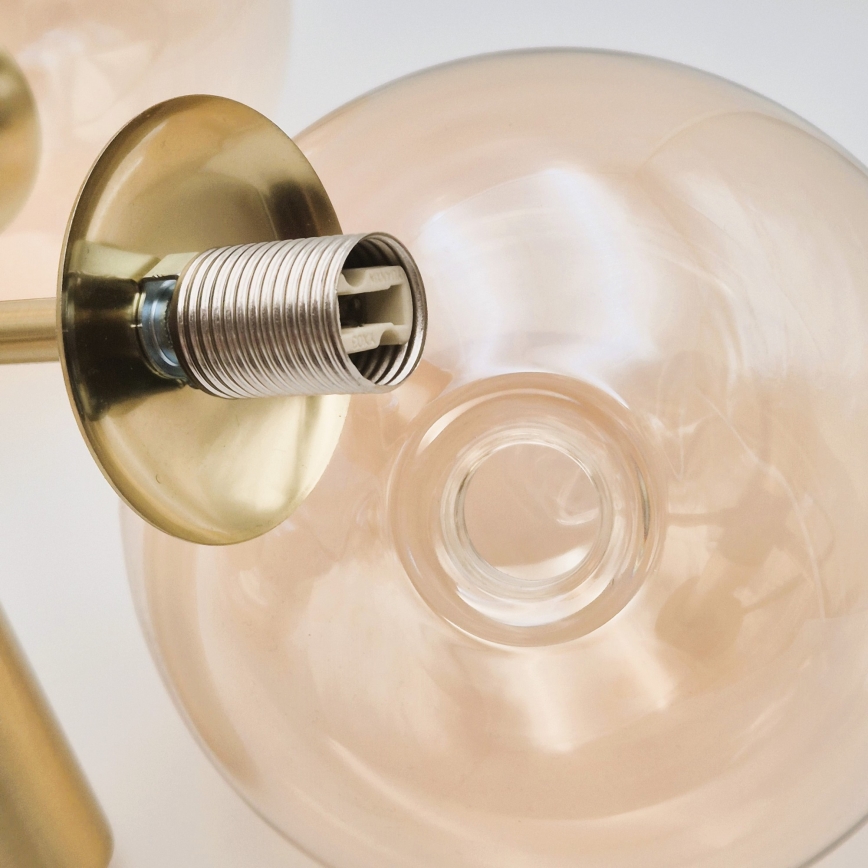 Hängeleuchte ROLLO 1xG9/5W/230V golden/rauchig beige