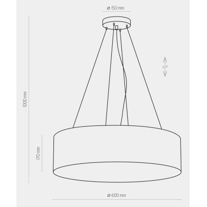 Hängeleuchte RONDO 4xE27/15W/230V blau