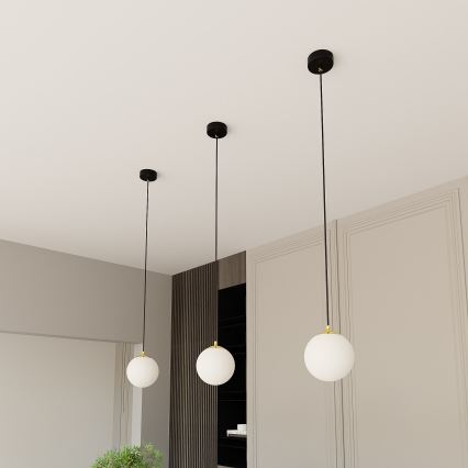 Hängeleuchte ROYAL 1xE14/10W/230V d 14 cm schwarz