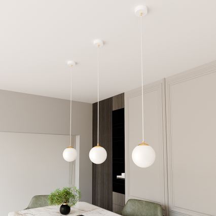 Hängeleuchte ROYAL 1xE14/10W/230V d 14 cm weiß